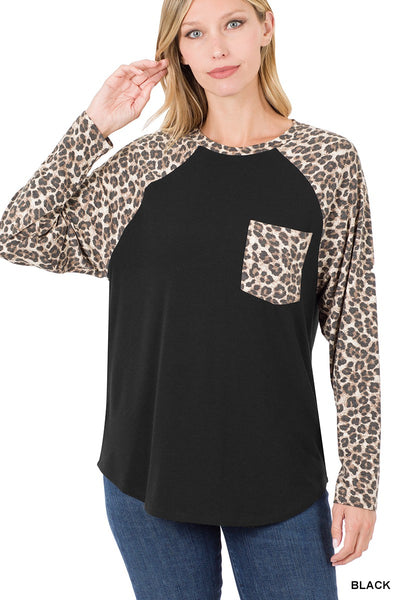 Leopard pocket tee