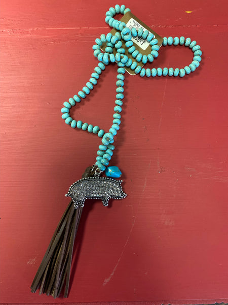 Pig tassel necklace