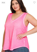 Plus fuschia tank